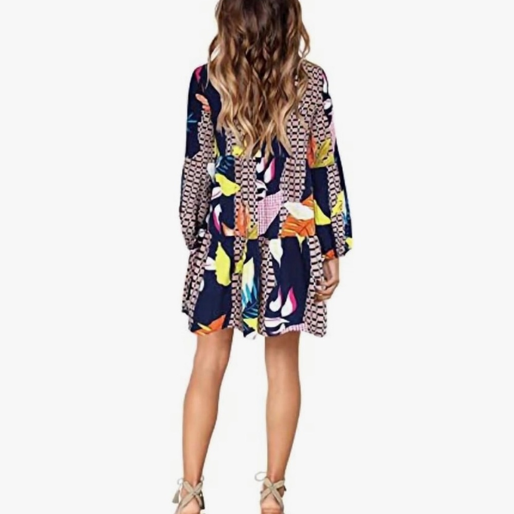 Colorful Patterned Dress - Picture 5 of 6